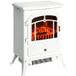 Cheminée électrique avec chauffage, foyer électrique à effet flamme LED, 950/1850W cheminée décorative, feu de cheminée électrique avec protection contre la surchauffe, blanc