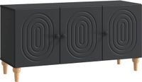 vidaXL TV-kast 99 x 34,5 x 50 cm Zwart Bewerkt hout