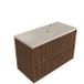 Saniclass Badkamermeubelset - 100x45x63cm - Travertine natuurstenen topblad - 1 kraangat - 2 lades - mat walnut pure (hout)