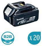 Makita Verpakking met 20 Makita BL1850 batterijen (18V - 5,0 Ah)