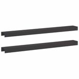 vidaXL Afdekprofiel voor tuinafboording 2 st 100 x 10 x 5 cm Staal Zwart