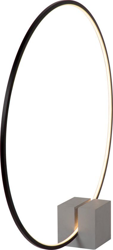 Lucide CIRKELIS - Tafellamp - Ø 83 cm - LED Dimbaar - 1x24W 3000K - Zwart