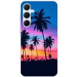 Samsung Galaxy A35 5G Palmiers colores bedrukt siliconen hoesje