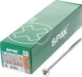 SPAX houtconstructie, discuskop, 10 x 240 mm, 25 stuks, deeldraad, T-STAR plus T50, 4CUT, WIROX