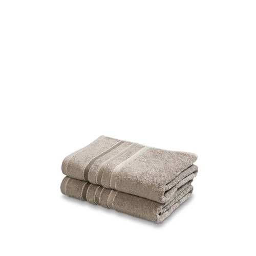 Vandyck Handdoek Set (2 stuks) - 110 x 60 cm - Bruin - Katoen