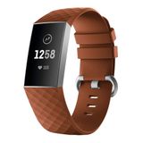 DrPhone HB1 Siliconen Horlogeband voor Fitbit Charge 3 - Bruin