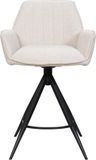 Giga Meubel Barstoel Noa Draaibaar - Beige/Zwart - Set van 2
