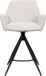 Giga Meubel Barstoel Noa Draaibaar - Beige/Zwart - Set van 2