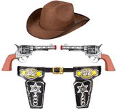 Boland Western cowboy verkleed set - 4-delig - sheriff - wilde westen - volwassenen
