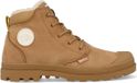Palladium PAMPA HI CUFF 57217-252-M Kinderen Bruin Leer/Textiel Rubber Ritssluiting/Veters Sneakers Maat 30