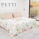 PETTI Artigiani Italiani - Sprei voor lente, zomer, Frans bed, design: boeket, 100% hypoallergeen, microvezel, 100% Made in Italy