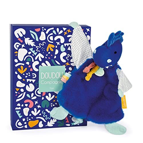 Doudou et Compagnie Les CalinOSAURES Knuffel Dinosaurus - Blauw - 25 cm - DC3942
