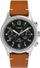 Timex Mk1 Chronograph Quartz Chronograaf Horloge Bruin En Zilverkleurig Kast Gemaakt Van 100% Roestvrij Staal En Een Armband Van 100% Leer 40 TW2Y71100AJ