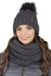 Vivisence Dames Wintermuts En Colsjaal Set - Donkergrijs