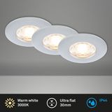 B.K.Licht BRILONER 3-Set LED-verzamellamp KULANA MINI 6,5 cm 3,6 W 350lm Chrome-Matt