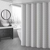 Merkloos 200x200cm Badkamer Douchegordijn - Grijs raster