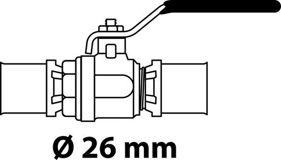 KIRCHHOFF MS kogelkraan, blanco, 26 mm, voor meerlagen buis, pers