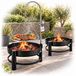 Merkloos Houtskoolgrill Barbecue vuurschaal 55 cm Zwart, roestlook