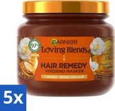 Garnier Loving Blends Masque capillaire Huile d'Argan & Camélia Cheveux Secs & Ternis 340 ml Pack économique 5 pièces
