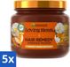 Garnier Loving Blends Masque capillaire Huile d'Argan & Camélia Cheveux Secs & Ternis 340 ml Pack économique 5 pièces