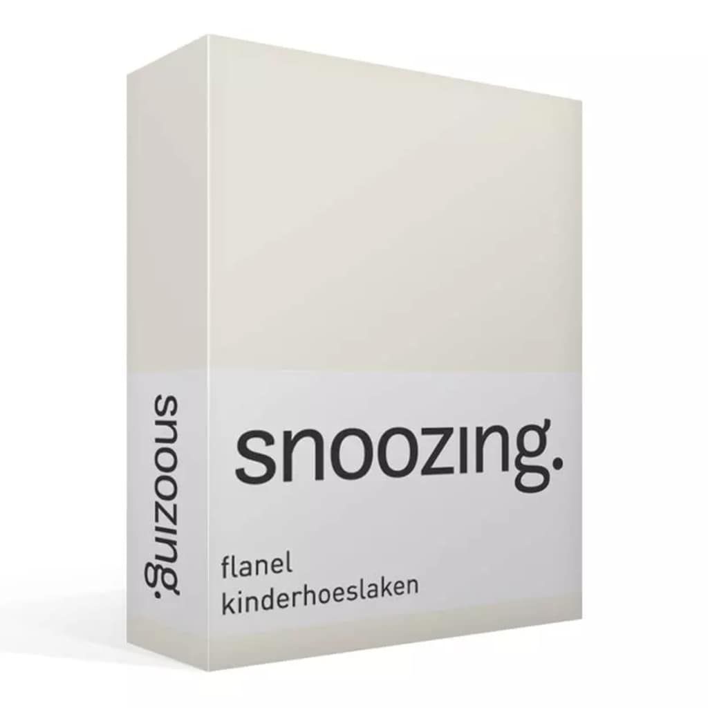 Snoozing Flanel Kinderhoeslaken - Junior (70x140/150 cm) - Ivoor