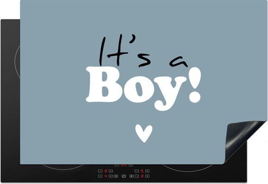 KitchenYeah® Inductie beschermer 77x51 cm - It's a Boy - Gender reveal - Inductiebeschermer