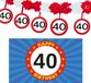 Folat Bv 40 jaar leeftijd verjaardag slinger en vlag 150 x 90 feestartikelen versiering pakket