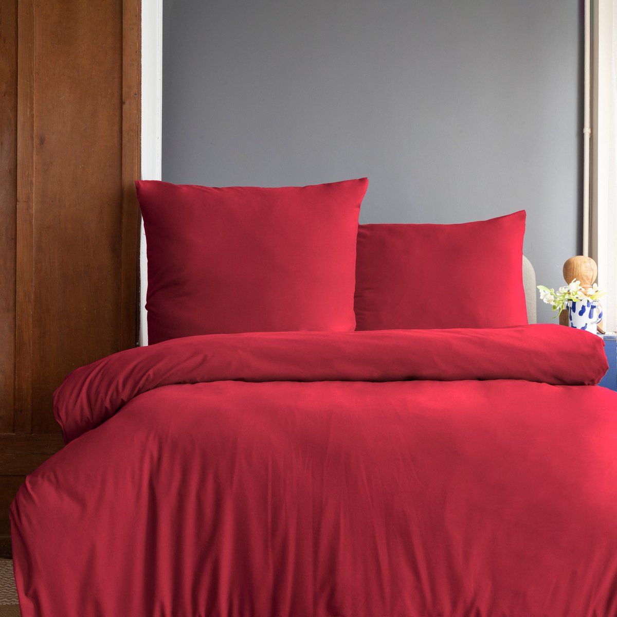 Komfortec Premium Dekbedovertrek 240x220 cm + 2x Kussensloop 80x80 cm - Rood
