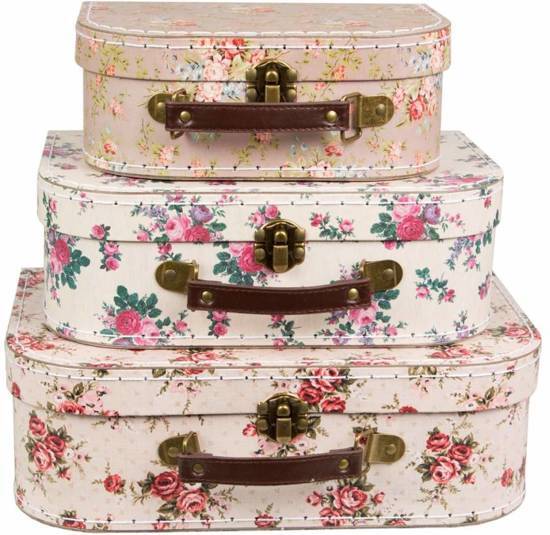 Sass & Belle Kofferset Vintage Rose (set van 3