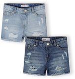 Minoti korte broek meisjes denim - 100% katoen - blauw