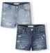 Minoti korte broek meisjes denim - 100% katoen - blauw