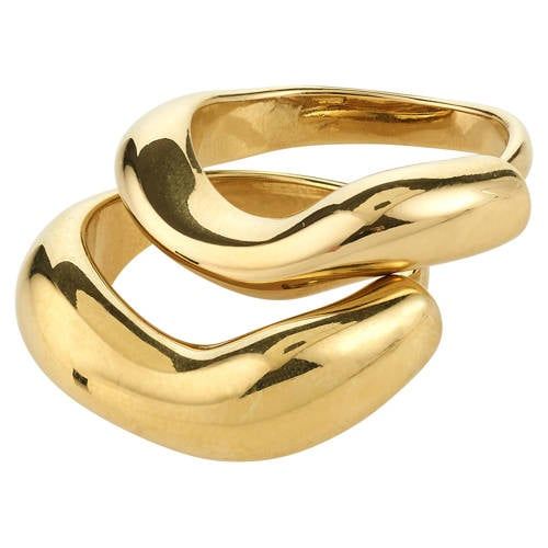PILGRIM gold plated ring Callaway (set van 2)