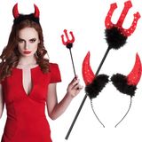Boland Set Duivel Volwassenen Vrouwen Halloween Accessoire Horror