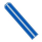 Ambiance Sticker Autokap Stripe, Racing Sticker Body Side Stripe Decal, Dak Rok Bumper Stripe Decal Vinyl, Gemodificeerde Stripe Decal Auto Decor Marineblauw - 1 Paar 129 x 24 cm