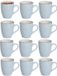 Gerimport Koffie / thee mok Sweets - 12x stuks - blauw - 350 ml - keramiek