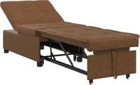 vidaXL Slaapbank Bruin 194 x 67 x 82 cm Stof