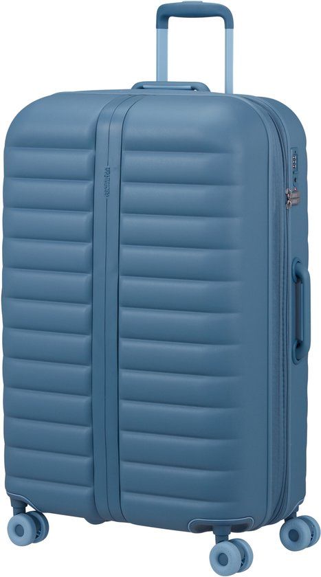 American Tourister Neovibe Spinner 78 cm - Uitbreidbaar 96/106 liter - 77x51x30/33 cm - steel blue