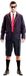 Witbaard Costume d'école pour hommes Polyester Bleu marine Taille M/L