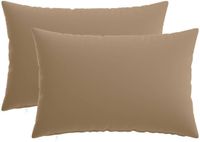 vidaXL Kussensloop 2 stuks Taupe 50 x 75 cm Polyester