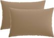vidaXL Kussensloop 2 stuks Taupe 50 x 75 cm Polyester