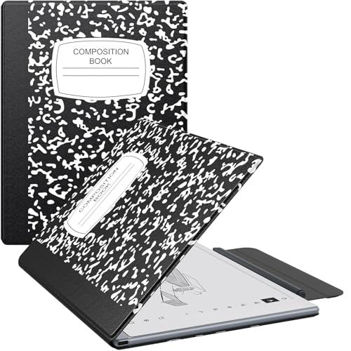 MoKo Case for reMarkable 2 Tablet 10.3" with Pen Holder, Black Notebook
