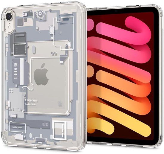 Spigen Ultra Hybrid Zero One Back Cover Transparant Wit Geschikt voor iPad Mini 7/6