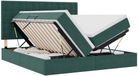 vidaXL Opbergbed met hoofdeinde Donkergroen 200 x 200 cm Fluweel