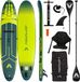 AQUALUST 12.0 iSUP board, planche de paddle gonflable, set complet, 365 cm. Contenu : set de planche + pagaie de kayak + siège