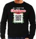 Bellatio Decorations Kerst QR code kersttrui voor heren - All I want: Een lekker wijf - zwart M