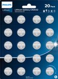 Philips CR2032 Knoopcel Batterijen - 20 Stuks