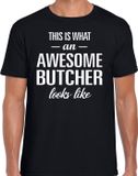 Bellatio Decorations Awesome Butcher T-shirt Zwart Heren XL