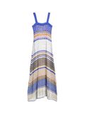 Desigual Gebreide jurk royal blue/koningsblauw / donkerbruin / oranje / offwhite