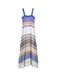 Desigual Gebreide jurk royal blue/koningsblauw / donkerbruin / oranje / offwhite