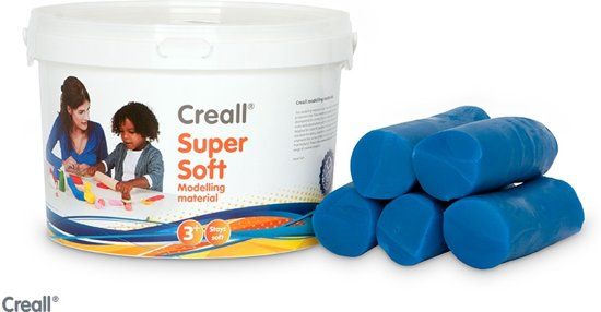Creall Supersoft Klei blauw - 1750gr. in emmer